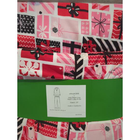 Kate Spade Long Sleeve PJ Set Presents NWT - Picture 2 of 2